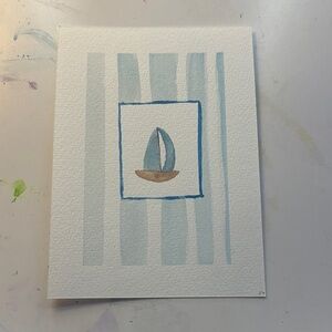 Sailboat Watercolor Art Print